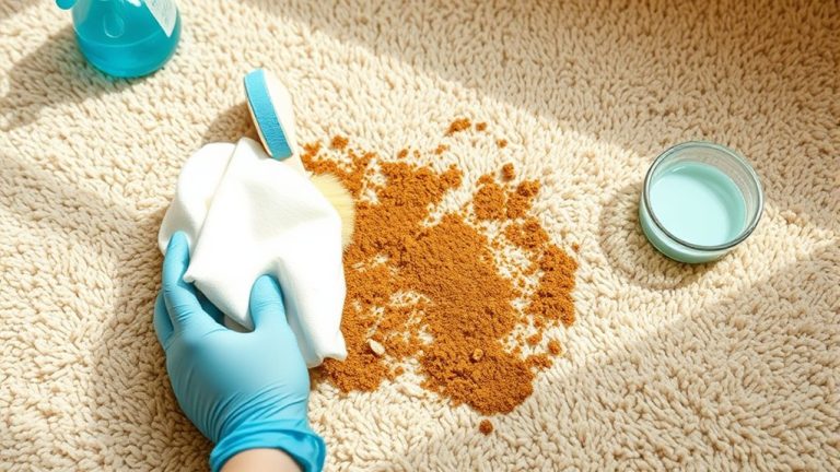 removing dry vomit stains