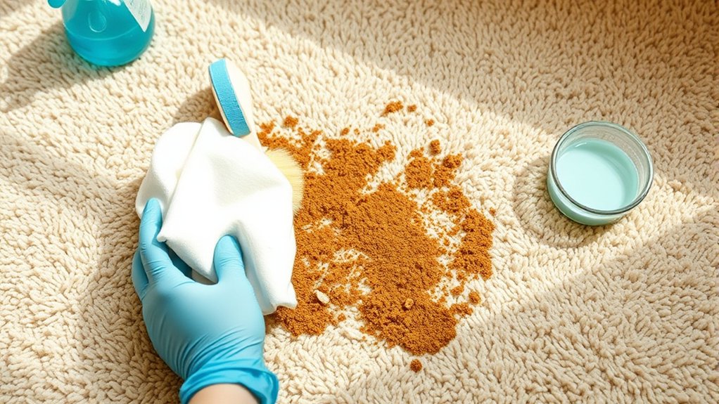 removing dry vomit stains