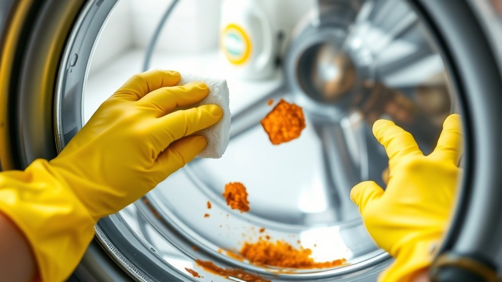 removing rust from washing machine