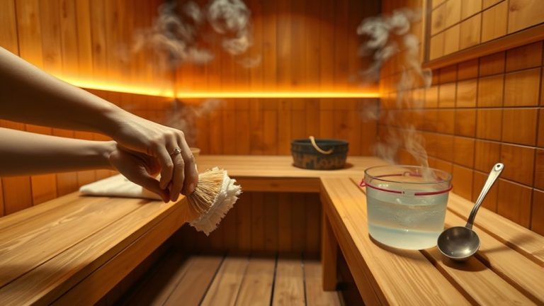 sauna cleaning step by step