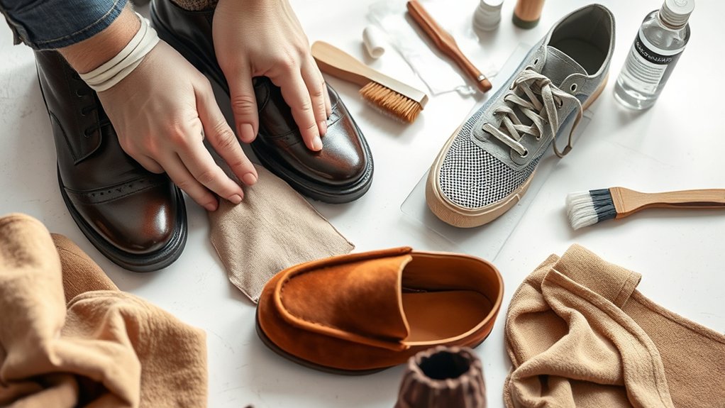 shoe material specific cleaning techniques