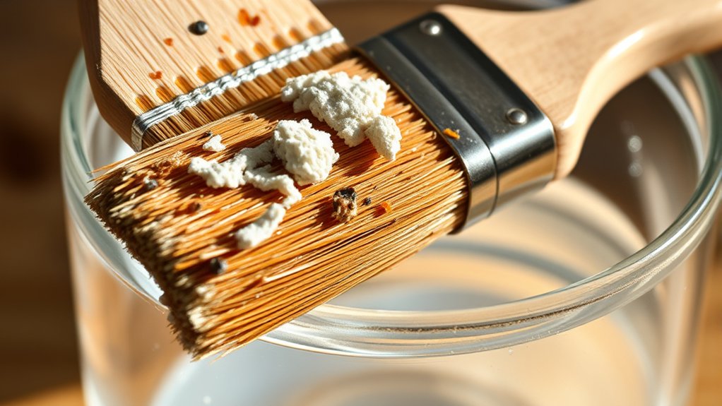 soak brushes for effective cleaning
