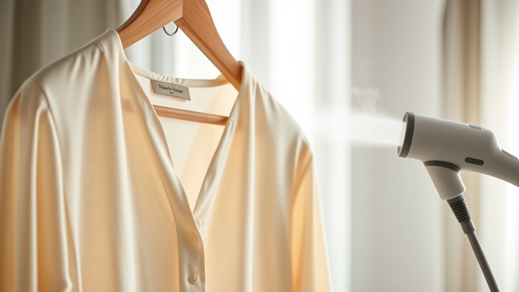 steam refreshes delicate clothing
