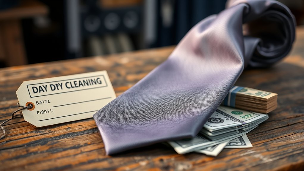 tie dry cleaning costs