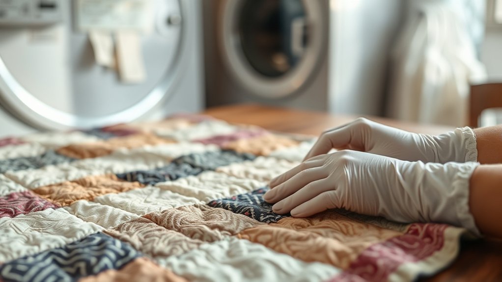 when to dry clean quilts