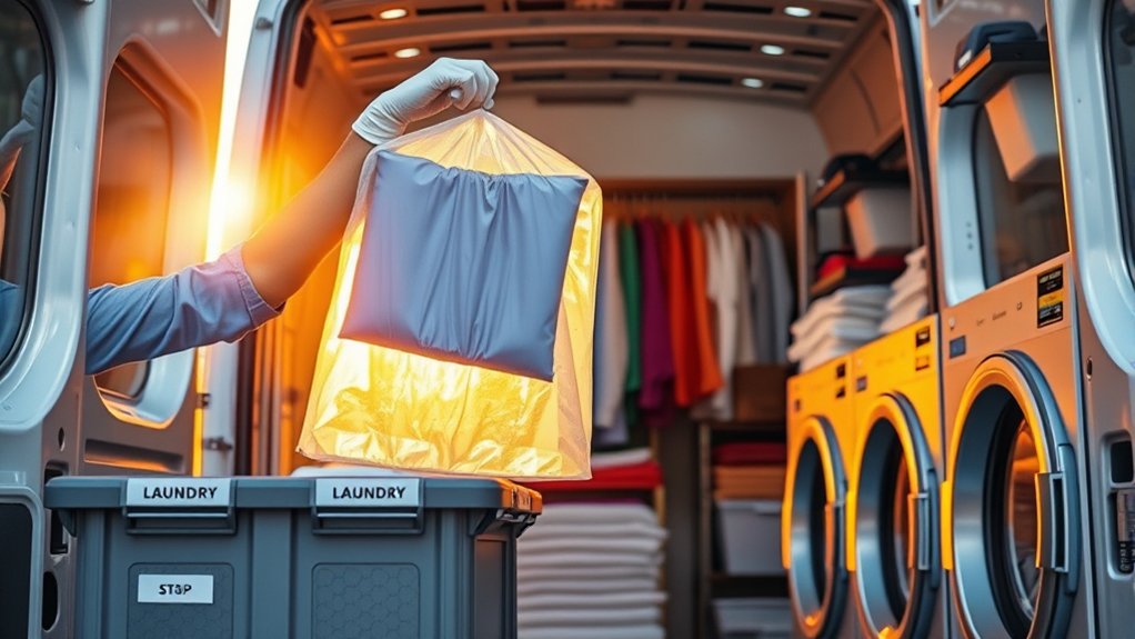 careful hygienic laundry processing