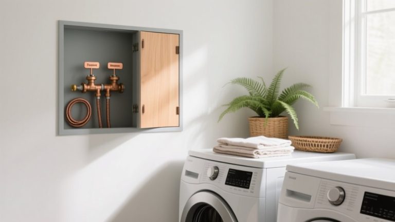 conceal laundry water valves