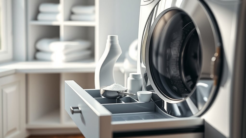 correct detergent compartment usage