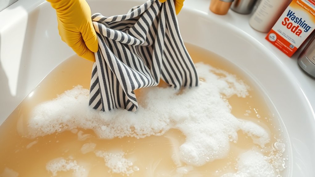 deep clean fabric buildup