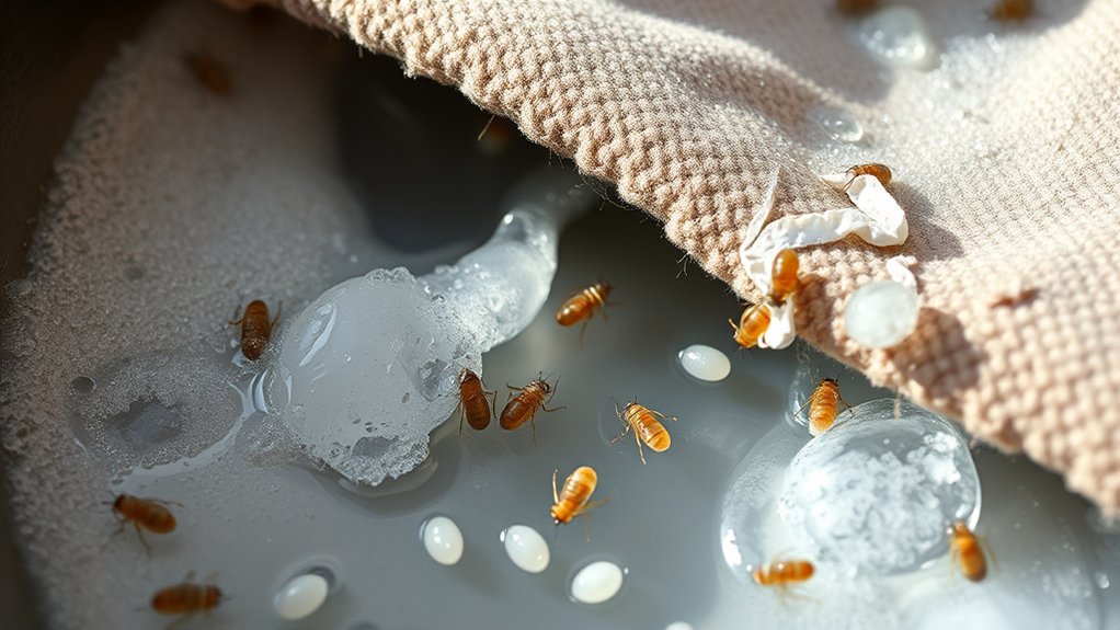 detergent loosens fleas effectively