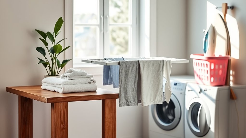 efficient folding and drying station