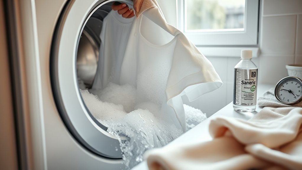 hot water vigorous agitation