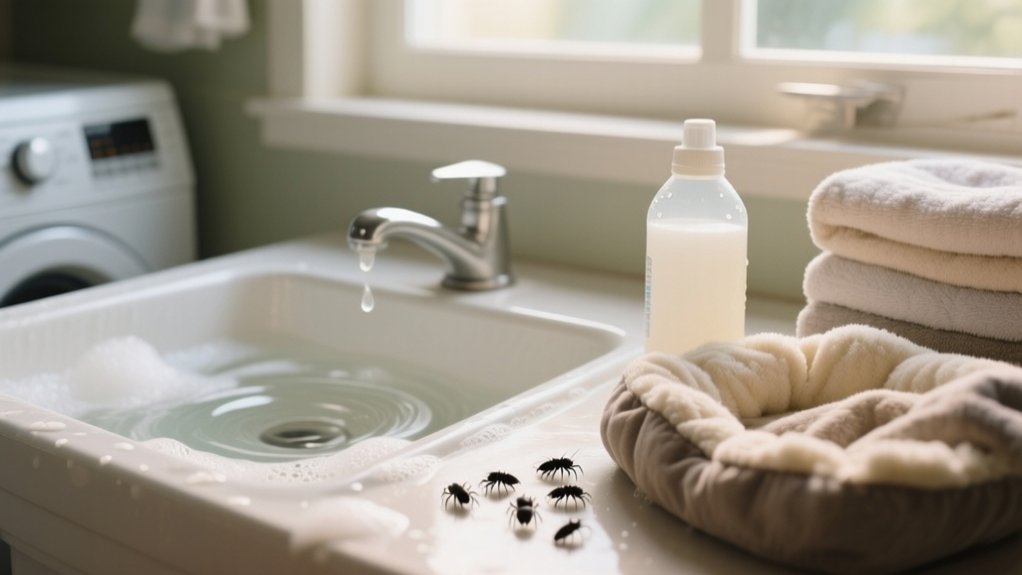 laundry detergent and fleas