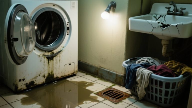laundry room sewage odor