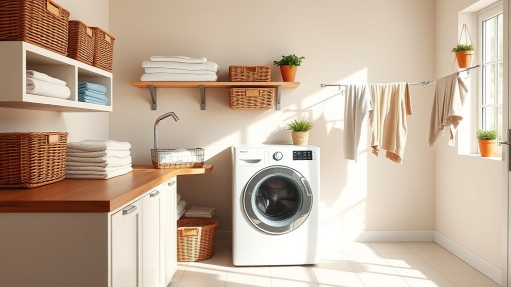 organize laundry space efficiently