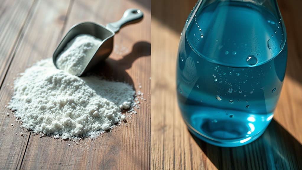 powdered vs liquid detergents
