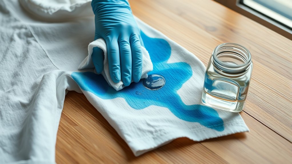 remove blue detergent stains