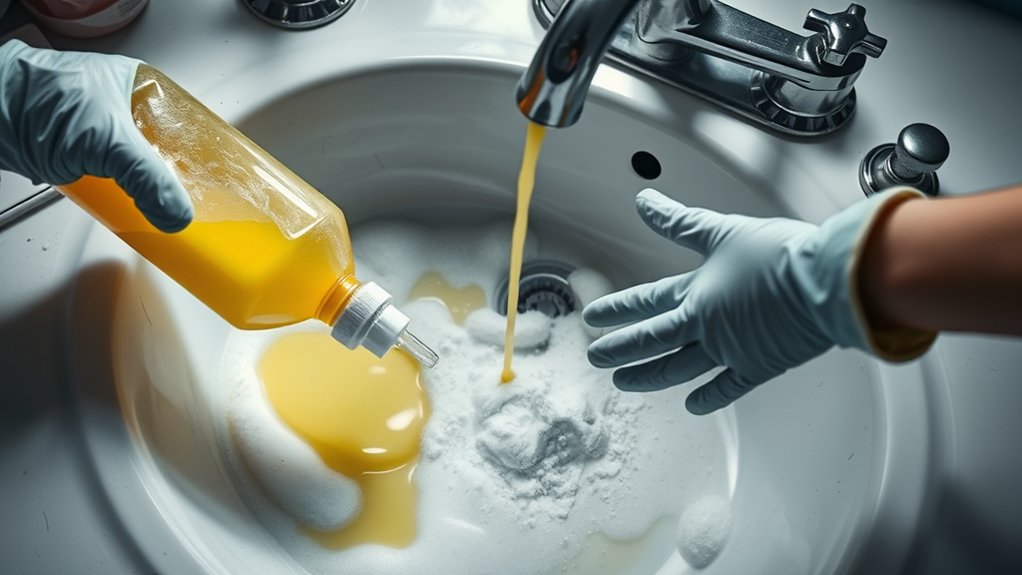 separate bleach and baking soda