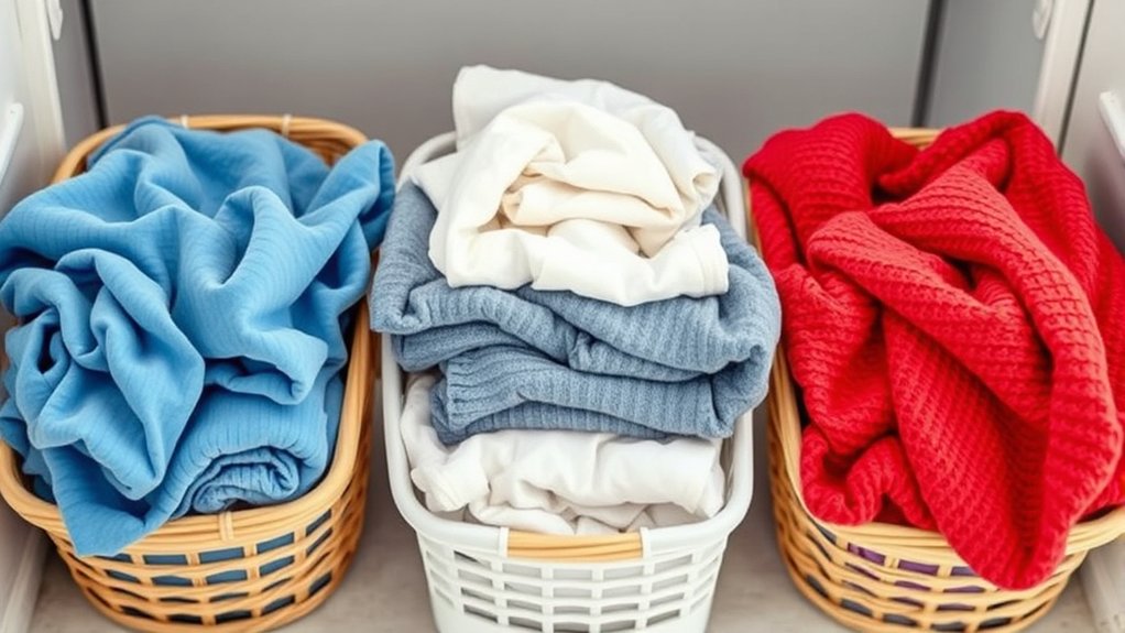 sort clothes by color groups