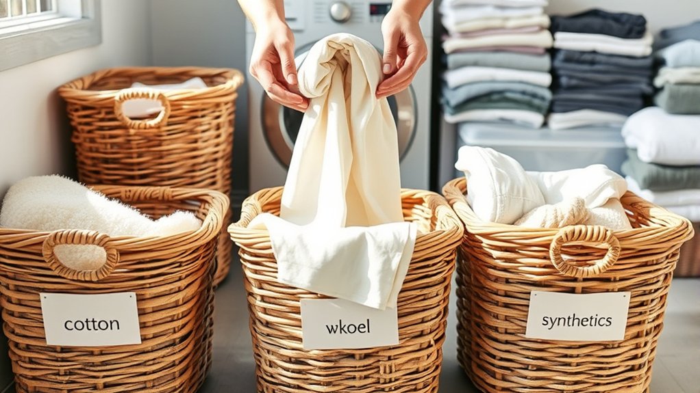 sort fabrics for gentle wash