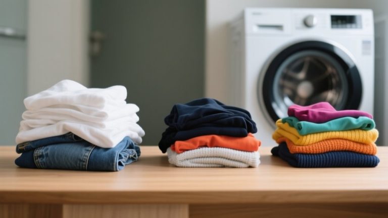 sorting laundry by color