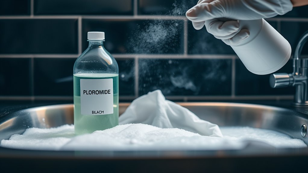 toxic chlorine gas produced