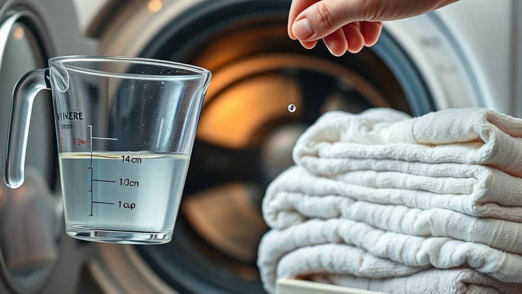 vinegar softens laundry weekly