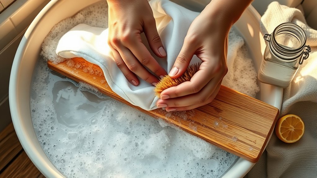 wash white jeans gently