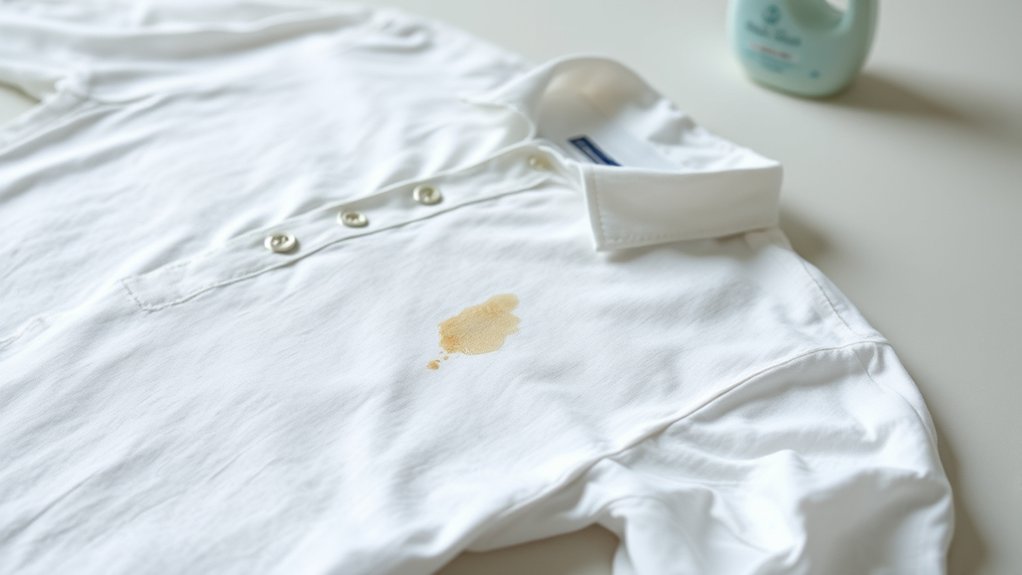 improper softener application stains