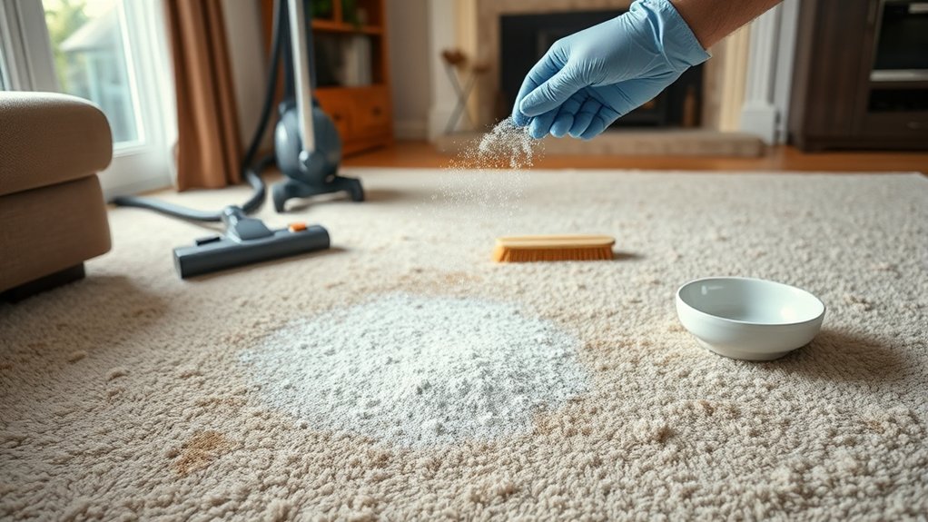prepare carpet for cleaning