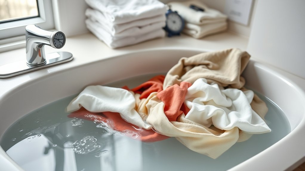 soak clothes based on stains